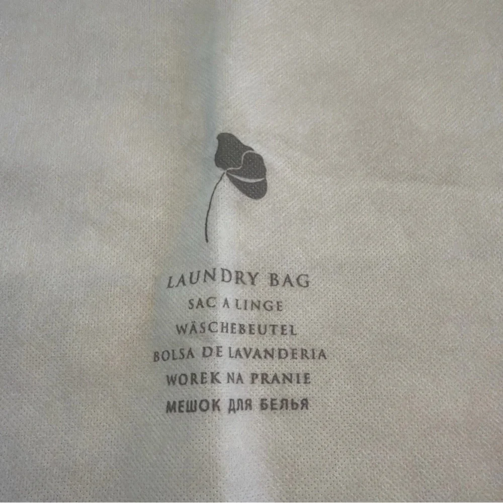 White Laundry Bag with Drawstring